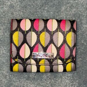 Vera Bradley Petite Vinyl Flap Wallet Moon Drops